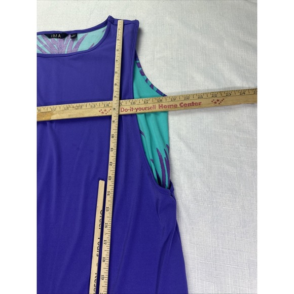 IMAN Global Chic Runway Jersey Sleeveless Surplice Dress Sapphire - Picture 7 of 10